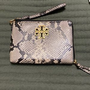 Tory Burch snake print wristlet very nice
